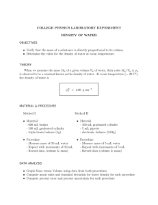 COLLEGE PHYSICS LABORATORY EXPERIMENT