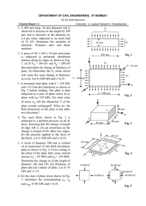 1. A 500 mm long, 16 mm diameter rod is observed to increase in