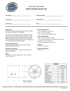 VSRI18 Variable Speed Round In-Line Fan 8513021