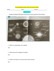 Part 1 Activity Life Cycle of stars