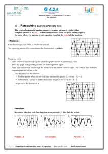 13-1 Reteaching Exploring Periodic Data