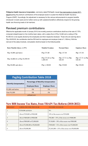 Philippine Health Insurance Corporation  RATES