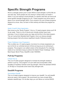 Specific Strength Programs