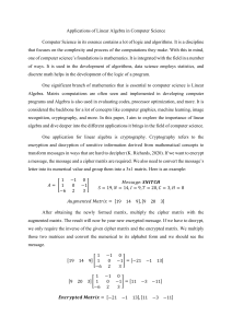 Applications of Linear Algebra in Computer Science