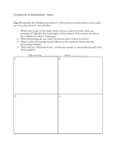 Intro to Globalization -  Music & Map Activity 10-2