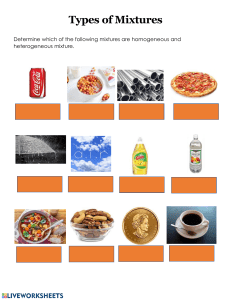 mixtures worksheet for grade 7