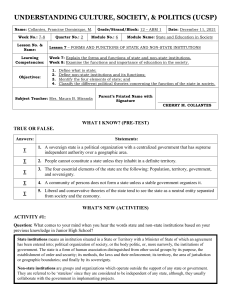 Module 6 (Lesson 7 and 8) - UCSP