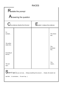 Reading Response RACES Strategy