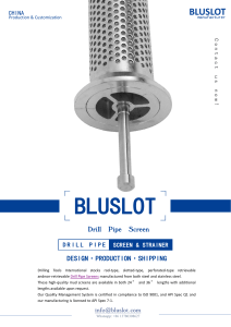 Stainless Steel Drilling Pipe Screen For Sale - Bluslot