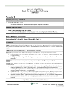 Math Pacing Guide Grade 5 (Trimester 3)