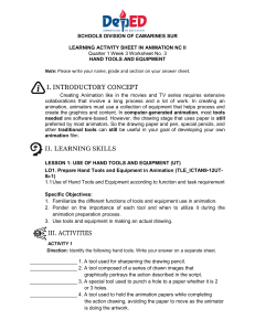 LESSON 3 UT LO1 Prepare Hand Tools and Equipment in Animation LAS3 SHORT