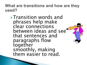 Transition Words