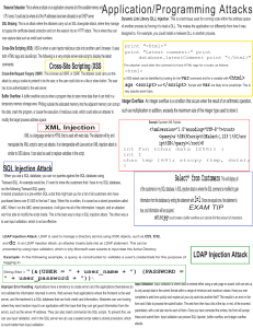 SYO-601 Security+ Review Sheet - Attacks