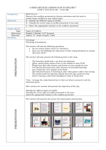 Lesson Plan Conflict