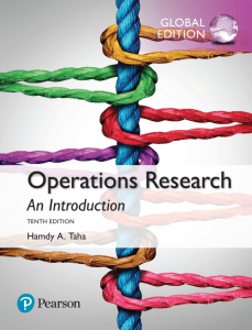 Operations Research An Introduction