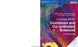 Cambridge IGCSE® Combined and Co-ordinated Sciences - Coursebook