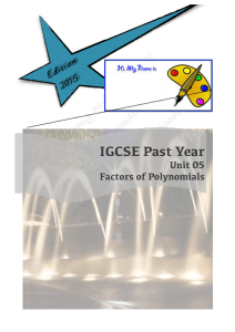 05 Factors of polynomials