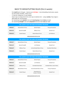 BACK TO WEIGHTLIFTING RULES