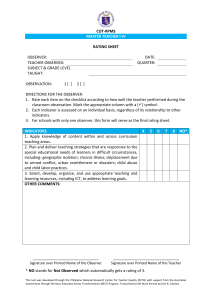 COT for MT Template Blank