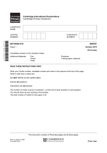 Mathematics Paper1 oct 2015 