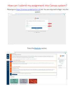 How can I submit my assignment into CANVAS system