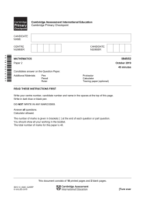 Maths paper2QUESTIONS  october 2019