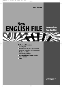 NEF Intermediate Test Booklet