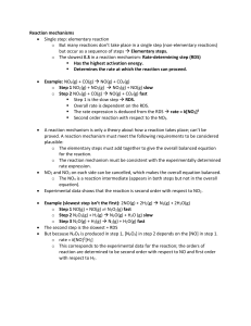 Reaction mechanisms