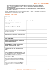 Team Project CHECKLIST
