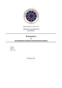 Basic Biochemical Techniques and Microscopical Techniques report
