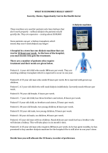 Economics 1st lesson - Kidney Dialysis