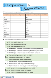 comparative and superlative