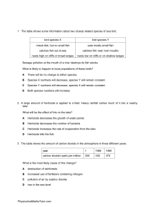 Human influences on Ecosystems (Multiple Choice) 2 QP