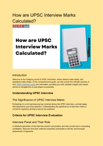 How are UPSC Interview Marks Calculated